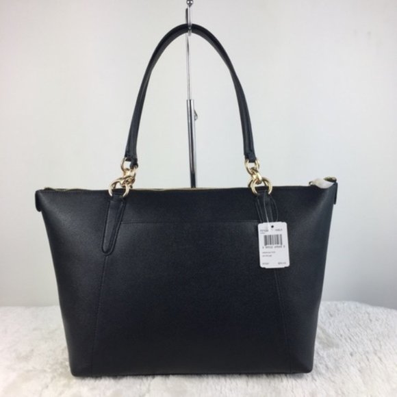 NEW Coach Ava Tote In Crossgrain Leather Handbag Black F57526 - Picture 2 of 9